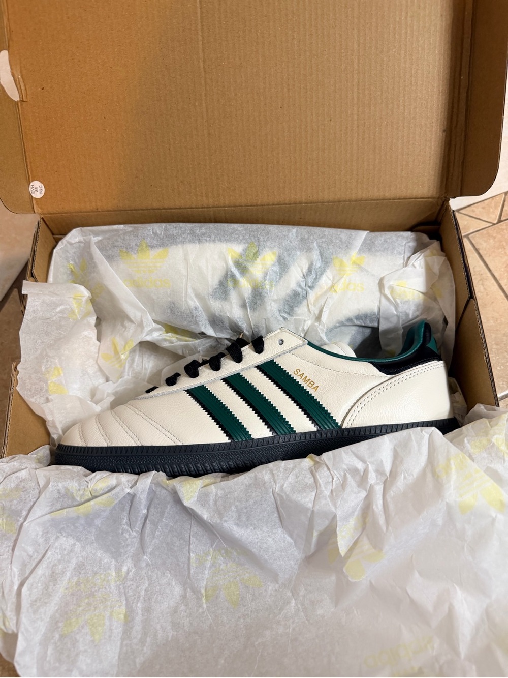 Adidas Samba JP JR0964 White Green Sneakers Men 9 Women 10 New in Box